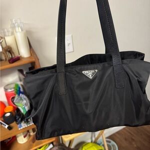 Prada Black Nylon Shoulder Bag